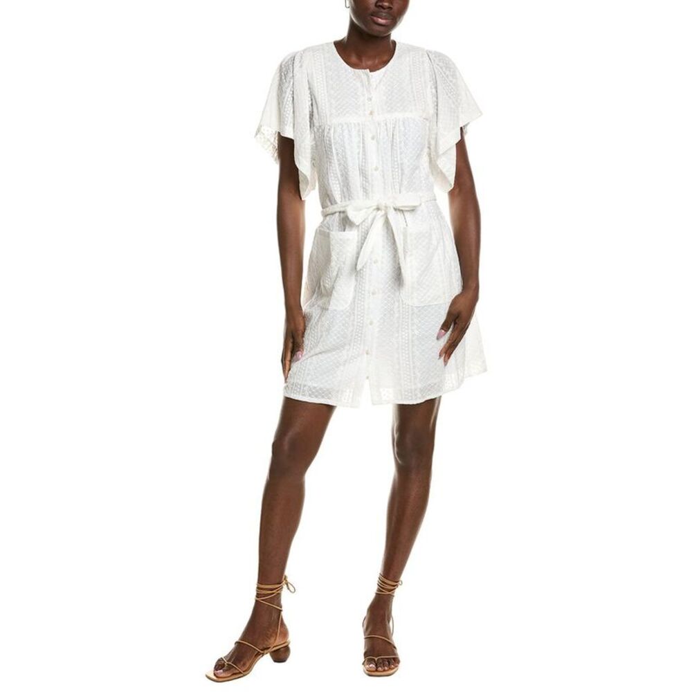 Emerson Fry Womens  Marion Button Dress, White